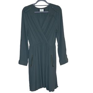 Meave Anthropologie Alene Zipper Pocket Size Medium Green Cross Dress